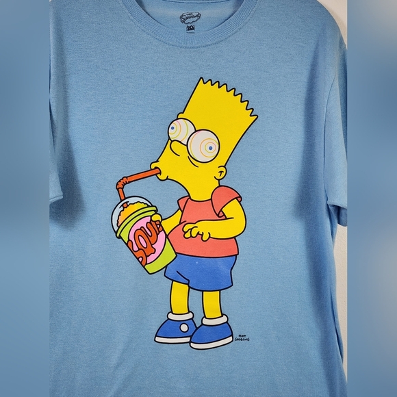 The Simpsons Light Blue Graphic T-Shirt, Sz Large - Picture 2 of 11